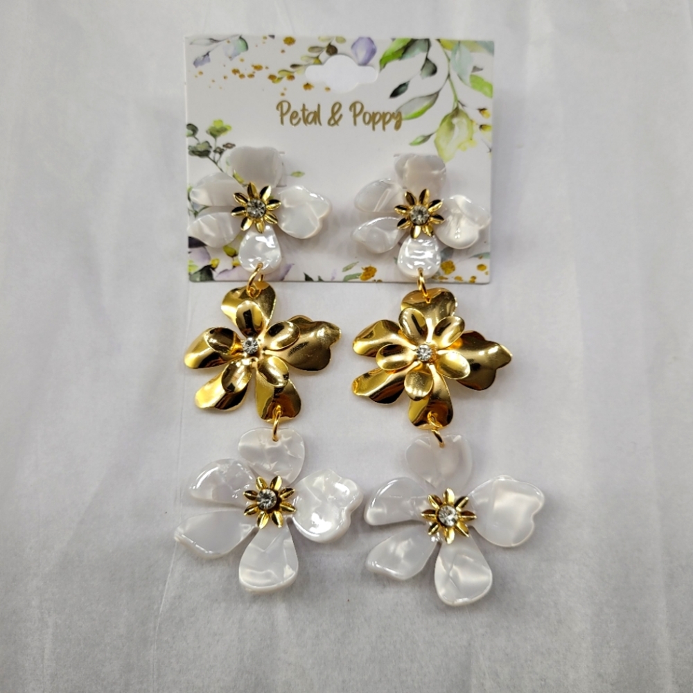 Petal & poppy earrings